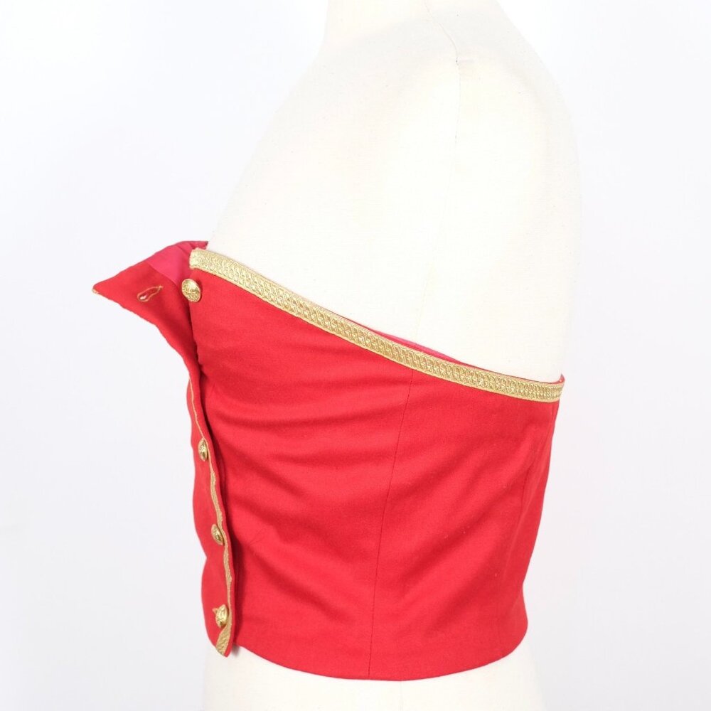Ralph Lauren Purple Label Collection Small corset bustier top vintage red gold - Picture 8 of 13